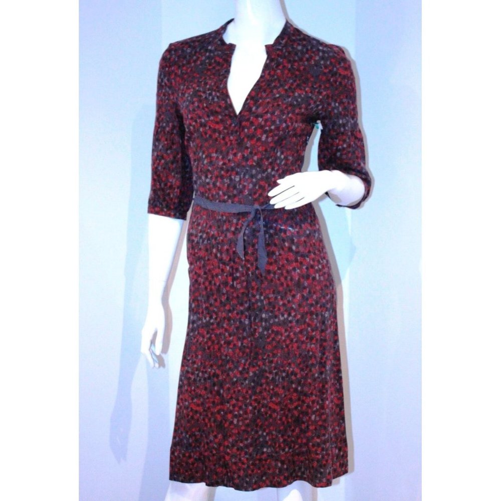 PART TWO Work Long DRESS with BELT Burgundy 2 $130